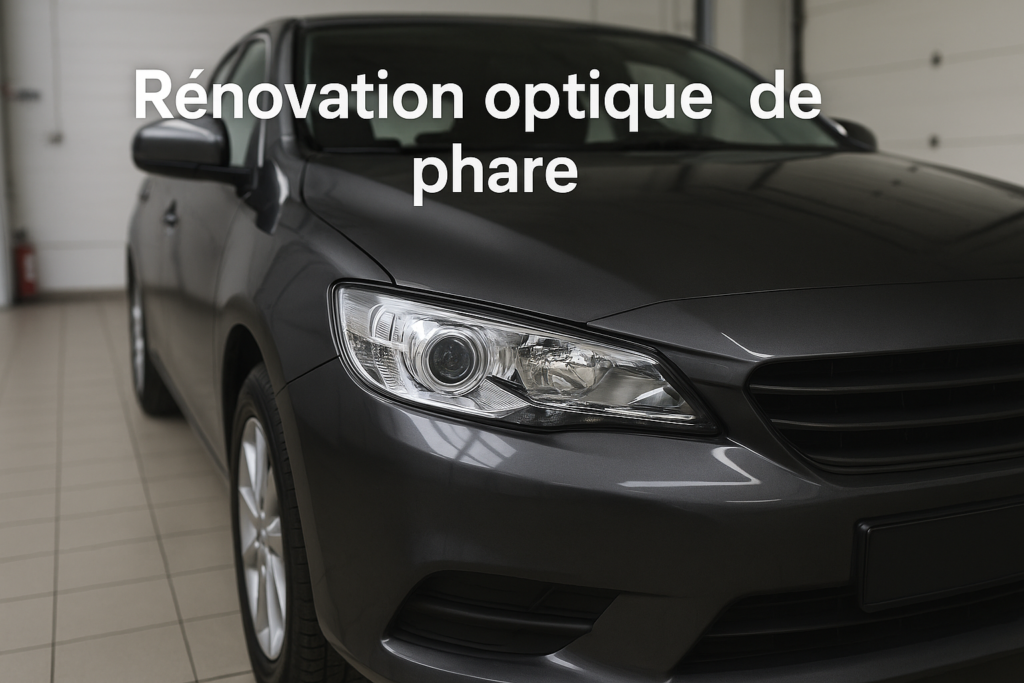 Rénovation de phares avec phare avant restauré et phare jauni en arrière-plan