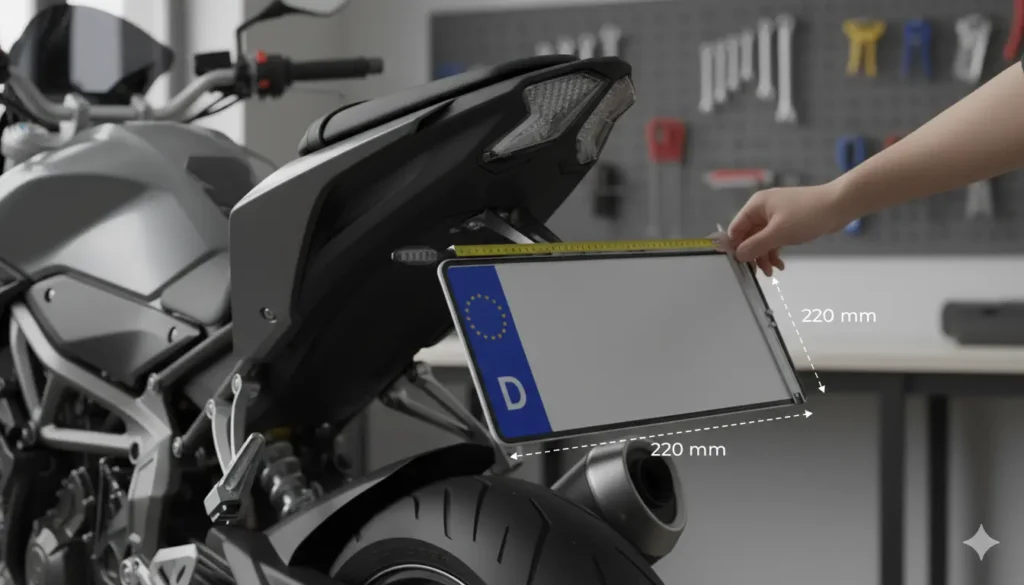 dimensions officielles d'une plaque moto en France