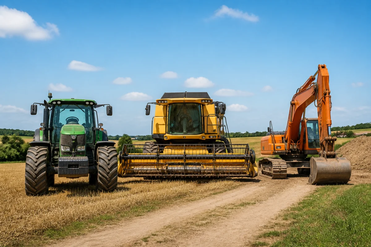 Tracteur, moissonneuse-batteuse et pelleteuse utilisant du GNR pour les activités agricoles et travaux hors route