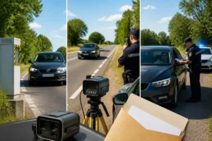 Contrôle routier d’un excès de vitesse supérieur à 40 km/h par radar fixe, radar mobile et interception policière
